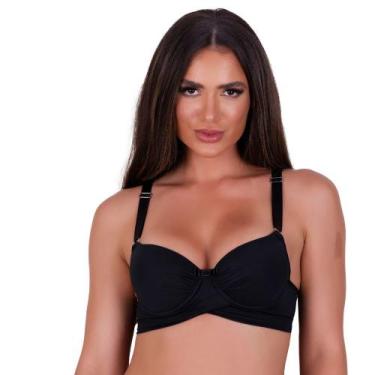 Imagem de Sutiã com Bojo Base Cruzada Alça Reforçada P ao XGG Alice - NAKA MODAS