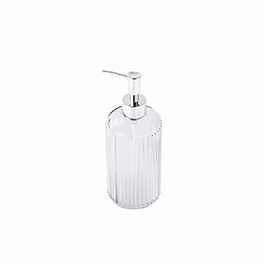 Imagem de Dispensador de sabão líquido para cozinha, dispensador de sabão de vidro, dispensador de loção tipo push, adequado para acessórios de cozinha e banheiro, bancadas, ideal para sabonete loção e óleo