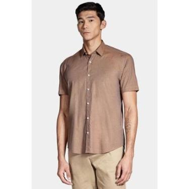 Imagem de Camisa Manga Curta Cosmo Regular Fil a Fil Antilia Ferrugem-Masculino