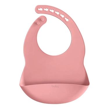 Imagem de Babador de Silicone com Pega Migalhas Rosa - Buba 