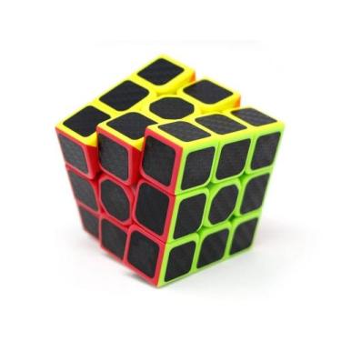 Imagem de Cubo mágico profissional 3x3x3 warrior carbon adesivado lubrificado or