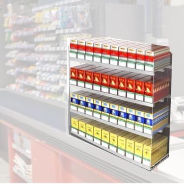 Imagem de Suporte automático de varejo de doces para charutos | Suporte retangular para cigarro com hélice automática embutida | Envelopes sem corte ou estojo de exibição de doces para loja de varejo (61,5 x