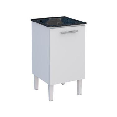 Imagem de Gabinete De Aço Para Lavanderia 47cmTanque Preto Cozimax