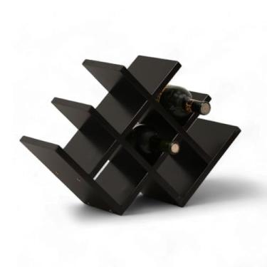 Imagem de Adega Desmontável Mesa Porta Garrafas Vinho Laqueada Preto