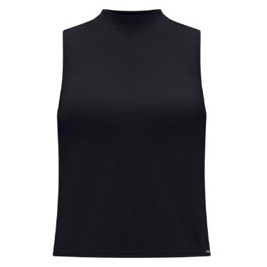 Imagem de Blusa Regata Canelada Básica Feminina Lunender 00411 Preta-Feminino