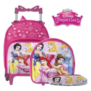 Imagem de Mochila Feminina Creche Princesas Carrinho Envio Imediato - Toys 2U