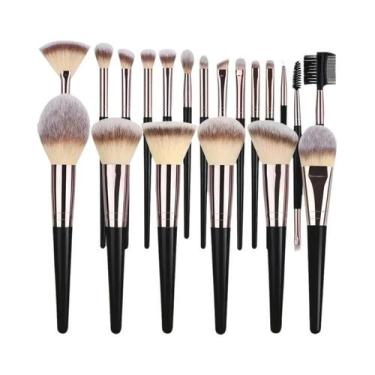 Imagem de Conjunto De Pincéis De Maquiagem Macios E Fofos (3-20 Peças) Para Base