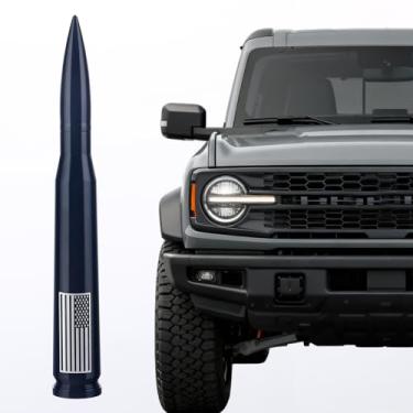 Imagem de Antena decorativa com bandeira americana de 19,78 cm [design de bandeira recentemente atualizado], substituição de antena de carro para a maioria dos carros, SUVs, caminhões, acessórios de decoração