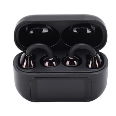 Imagem de Asixxsix Fones de ouvido sem fio, fones de ouvido com indicador de bateria LED, microfone, controle por aplicativo, câmera remota, de à prova d'água, de (BLACK)