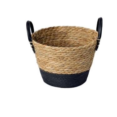 Imagem de Cesto Organizador de Fibra Natural Multiuso em Palha Seagrass para Decoração e Organização(3016)