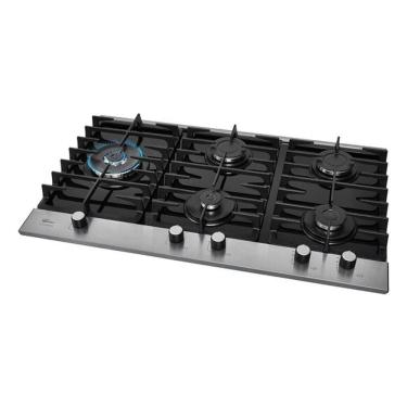 Imagem de Cooktop 5 Bocas A Gas Vidro Preto Ultra - Fischer