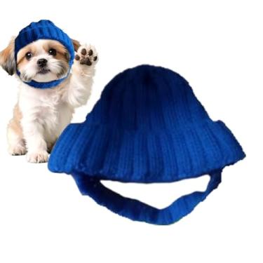 Imagem de Gorro de malha para cães – Touca macia à prova de vento, gorro de malha para animais de estimação de inverno – para Halloween, Natal, Ação de Graças, fotografia, festa, reunião de família, viagem