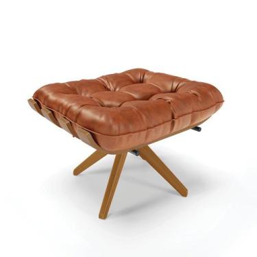 Imagem de Puff Giratório Costela Sintético PU Base de Madeira M11 - D'Rossi - DR