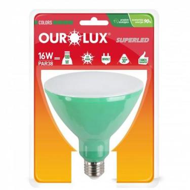 Imagem de Lâmpada LED Par 38 16 watts Bivolt Verde OUROLUX - OUROLUX COMERCIAL L