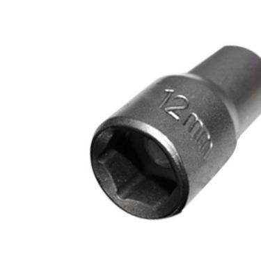 Imagem de Bits Soquete Magnético 12mm Cromo Vanádio - Dtools 65mm Para Parafusadeiras - Encaixe Sextavado 1/4