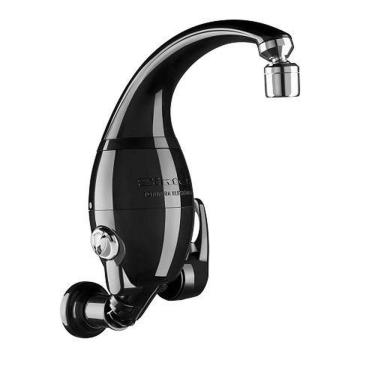 Imagem de Torneira Eletrônica Preta 220v 6500w - Resistência Rel265 - Bica Móvel - Parede/balcão