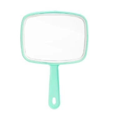 Imagem de Espelho De Mão Com Alça P/ Maquiagem Cabeleireiro Salão 30CM - Moment,