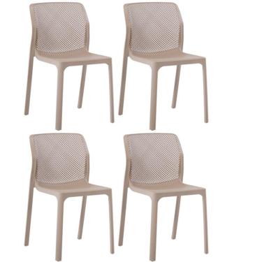 Imagem de Kit C- 4 Cadeiras Capri Estrutura Em Polipropileno Fratini Fendi