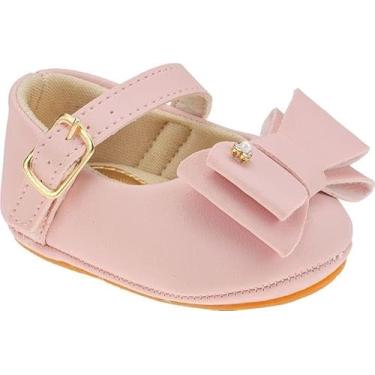 Imagem de Sapatilha Infantil Menina Bebê Com Laço Duplo (rosa, br_footwear_size_system, infant, numeric, numeric_15)