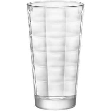 Imagem de Copo Long Drink Vidro Transparente 360Ml Bormioli Rocco Cube 14X8X8Cm 6 Peças