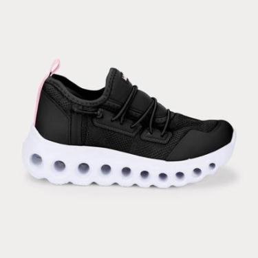 Imagem de Tênis Infantil Bibi Roller Sport Preto com Rosa-Feminino