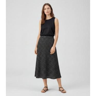 Imagem de Saia Midi Com Recorte Nas Costas Infinita Cor Preto, G, Preto