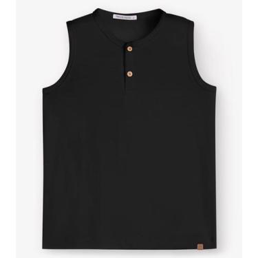 Imagem de Regata Masculino Meia Malha Maquinetada Trick Nick Preto, 2, Preto