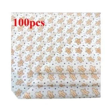 Imagem de Papel De Embalagem De Presente De Natal Com Estampa De Biscoito De Gen