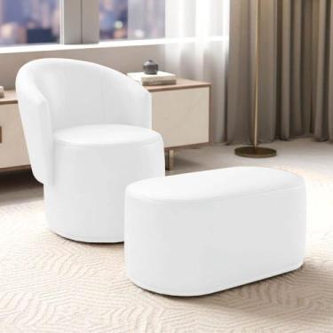 Imagem de Poltrona e Puff Orgânico Malu Max Sintético PU M11 - D Rossi - DRossi,