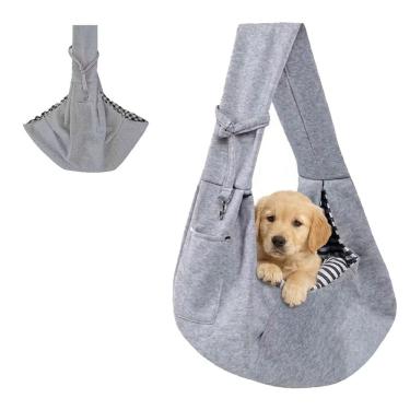 Imagem de Bolsa Canguru Transporte Cachorro Gato Pet Animal Malha Resistente Tira de Ombro Tecido Confortavel Respiravel