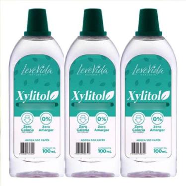 Imagem de kit 3 Adoçante Xylitol Natural Liquido 100ml - Absolut Nutrition