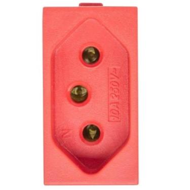Imagem de Módulo Para Tomada Universal 2p+t 20a Vermelho - Ek-31000-28 - Ekron