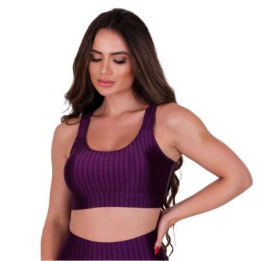 Imagem de Top Fitness de Academia com Bojo Removível New Zig 3D Liso Nicole - NA