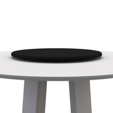 Imagem de Prato Giratório Para Mesa de Jantar 65cm MDF Com Vidro Lissa N01 Preto