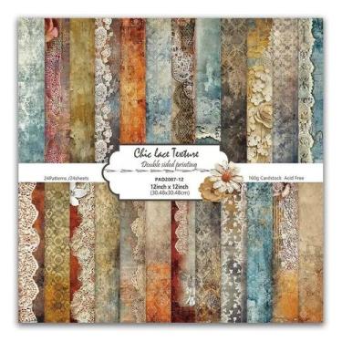 Imagem de Bloco de papel para álbum de recortes iKammo Vintage Lace 30,5 x 30,5 