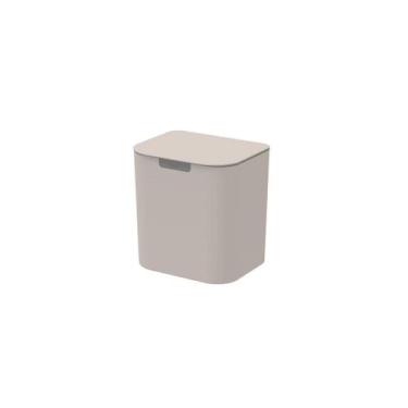 Imagem de Lixeira de Bancada/Parede Ou 5L Linha Liv, Bege