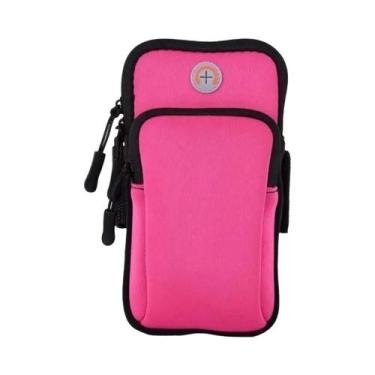 Imagem de Bolsa De Braço Esportiva À Prova D'água Com 2 Zíperes E Furo Para Fone