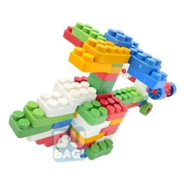 Imagem de Blocos de Montar Bubag 140 Peças Brinquedo Educativo Infanti - Congrat