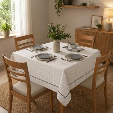 Imagem de Toalha de Mesa Quadrada 140 x 140 cm Limpa Fácil Döhler Renova Iara Ci