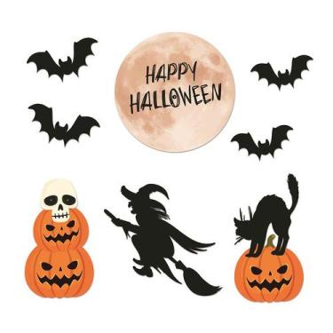 Imagem de Cartaz Decorativo Halloween Travessuras 8 unidades - CROMUS