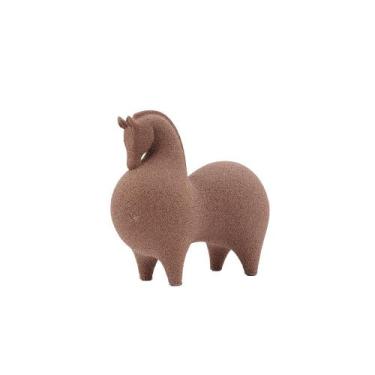 Imagem de Escultura Decorativa Cavalo em Resina Marrom 24,5cm SS0337 BTC