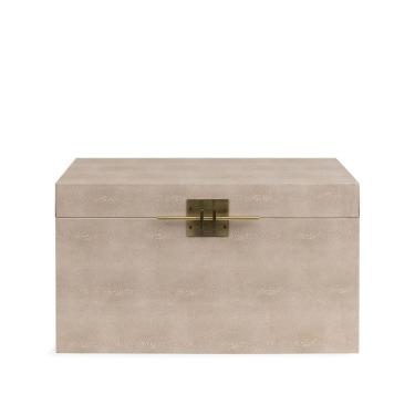 Imagem de Baú Decorativo em MDF com Revestimento em PU Bege 44,5cm 22591P Mart