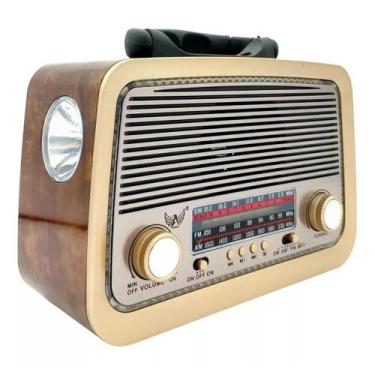 Imagem de Super Radio Retro Vintage A Pilha E Tomada Am Fm Bluetooth Mp3 Usb - A