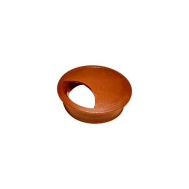 Imagem de Passa Fio Cabo de 46 Mm Mogno Para Mesas E Bancadas Mk - Mark, Redondo