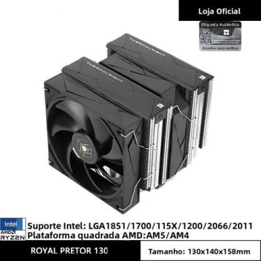 Imagem de Cooler De CPU De Torre Dupla Thermalright ROYAL PRETOR 130 Com 6 Tubos