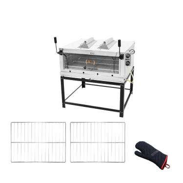 Imagem de Forno a Gás Industrial Venâncio Roma Firiv110 em Aço Inox 2,65L com 2 Grades Extras e Luva Térmica Inox