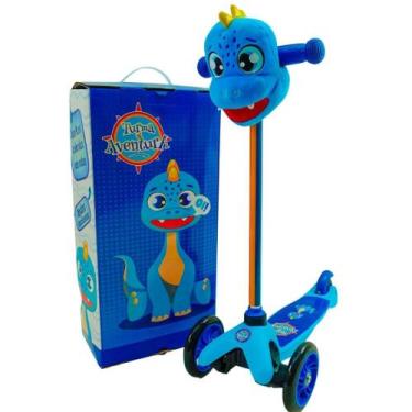 Imagem de Patinete Infantil 3 Rodas Menino Pelúcia 30Kg Unitoys Azul