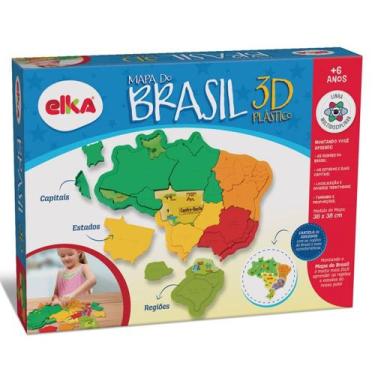 Imagem de Mapa do Brasil 3D Plástico - Elka
