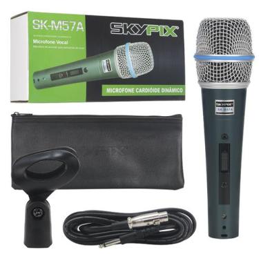 Imagem de Microfone de Mão Profissional Com Cabo 3 Metros SKM57A Skypix