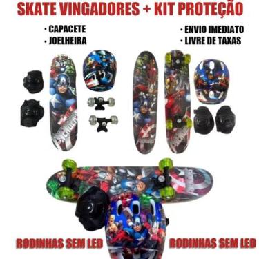 Imagem de Skate Infantil Frozen Kit Proteção Rodas Gel Prancha Lixa Antiderrapan